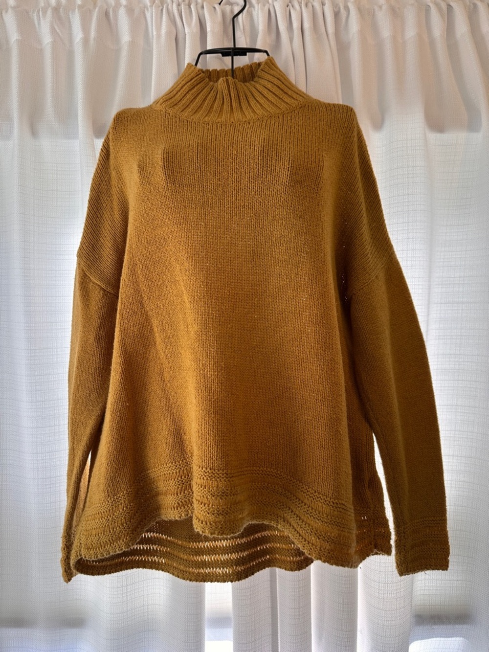Old Navy Mustard Mock Neck Knit Sweater